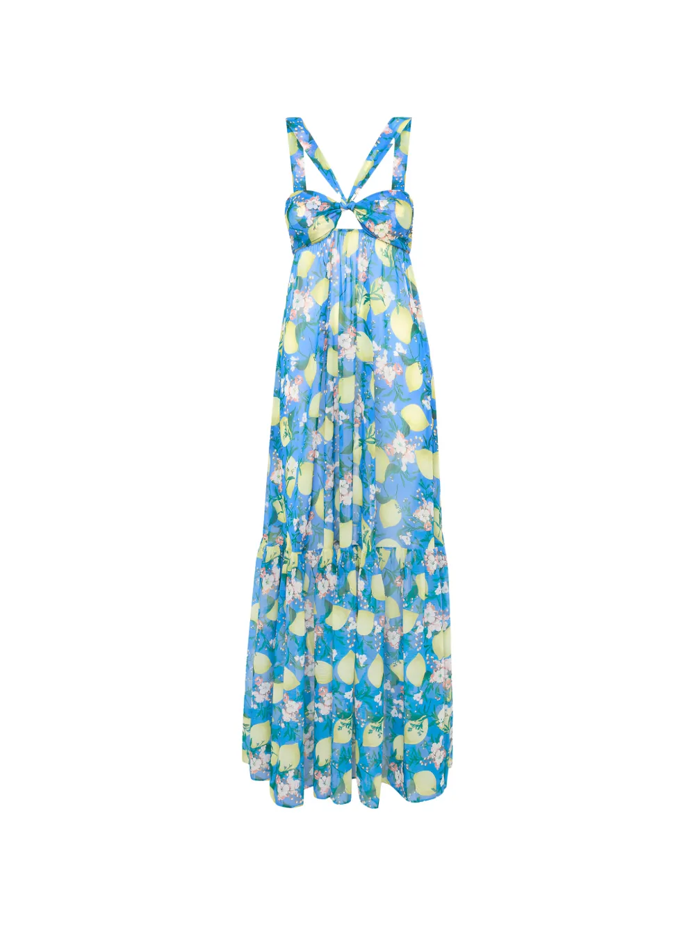 La Perla floral-print maxi dress - Blu