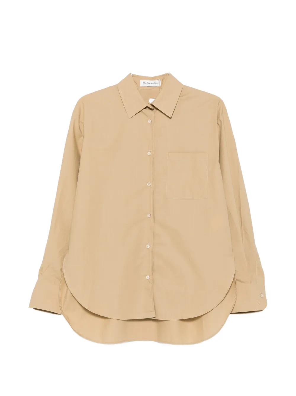The Frankie Shop embroidered-logo button-down shirt - Toni neutri