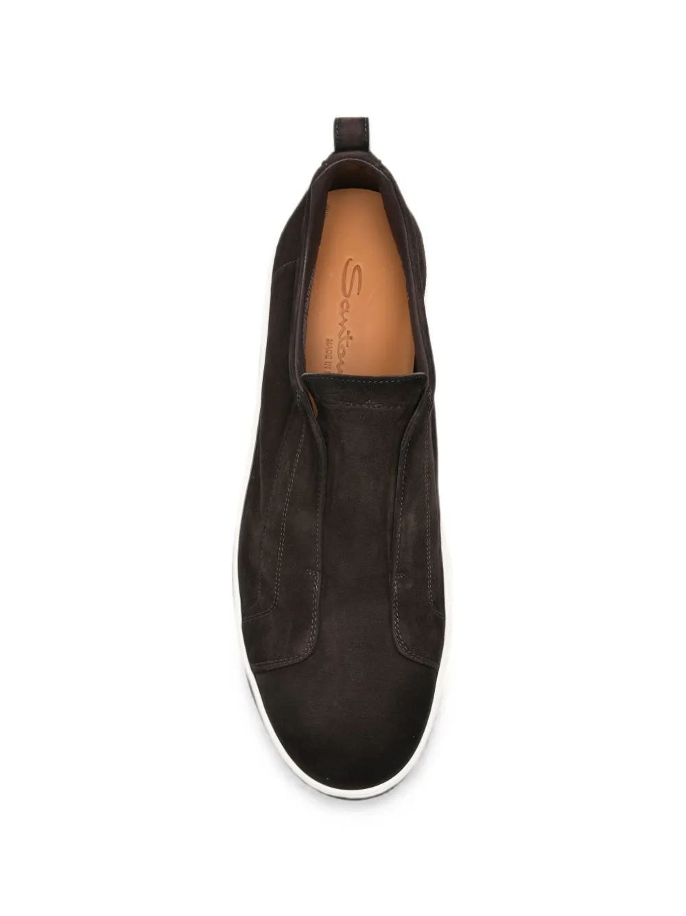 Santoni Victory suede slip-on sneakers Bruin