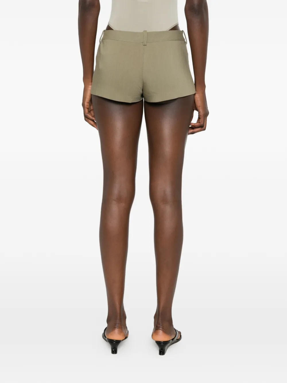The Frankie Shop Shorts met verborgen sluiting en riemlus Groen