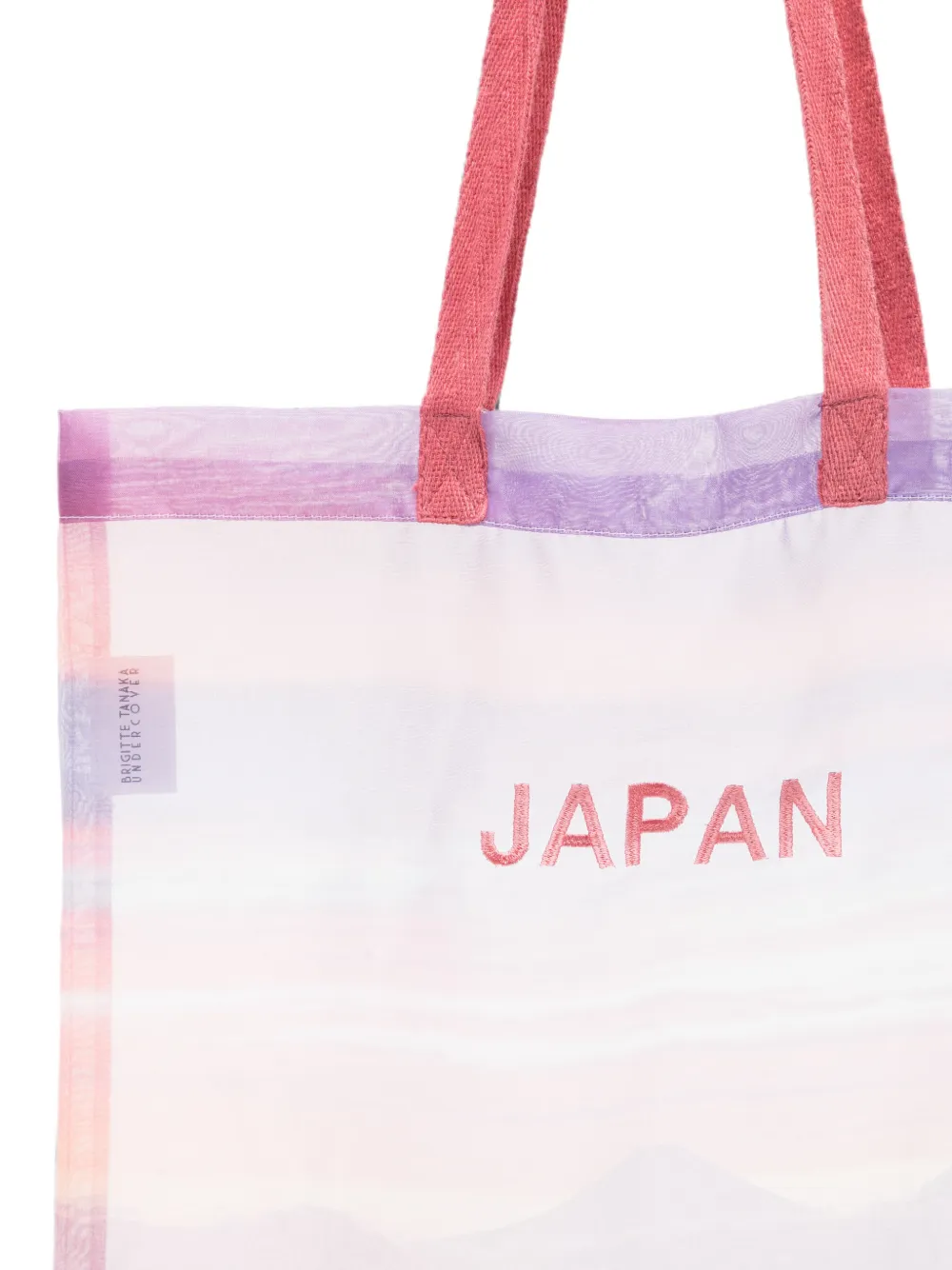 Undercover Doorzichtige shopper met grafische print Roze