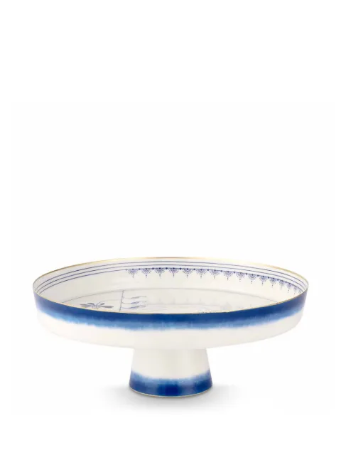 PIP STUDIO Pip and the Blue Bird floral-print cake stand