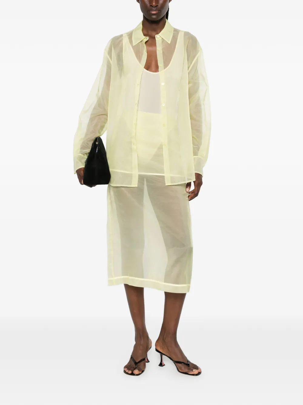 The Frankie Shop Button-up shirt Geel