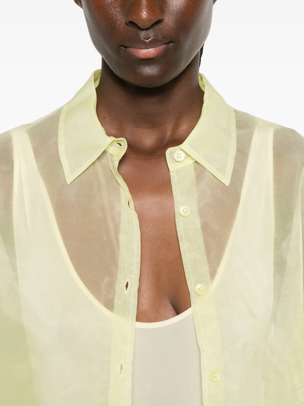 The Frankie Shop Button-up shirt Geel