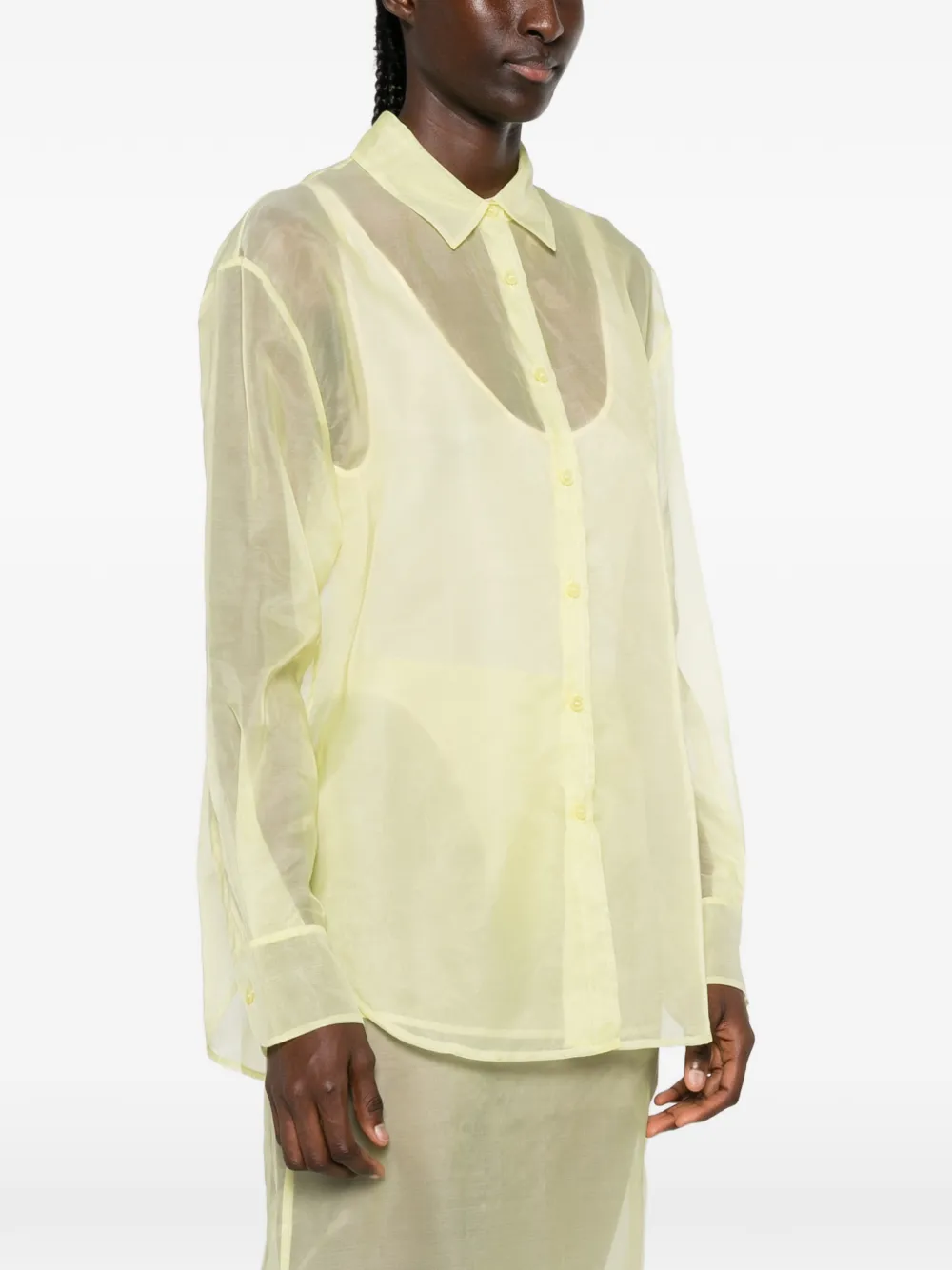 The Frankie Shop Button-up shirt Geel