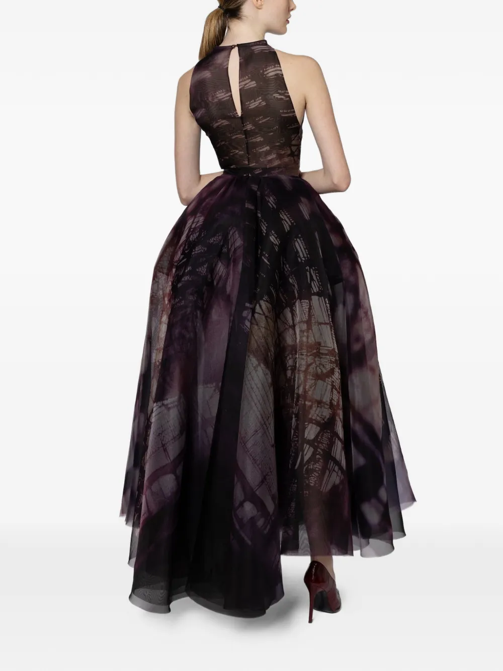 Roksanda Nali Abstract-print Sleeveless Maxi Dress in Purple, view 4