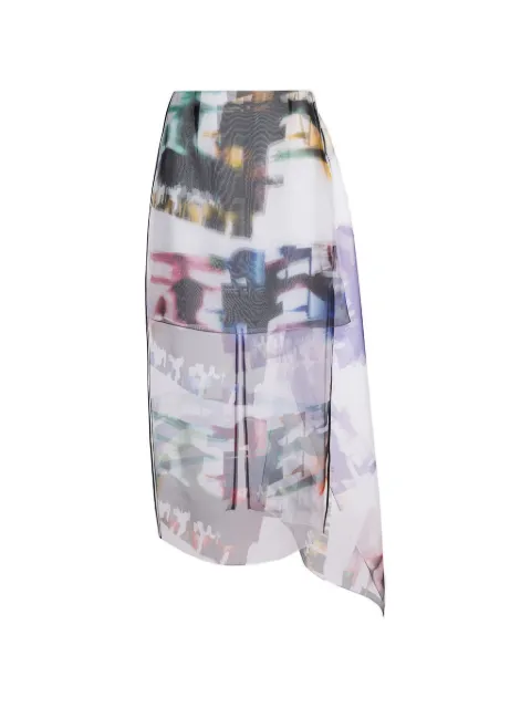 Roksanda Kairis abstract-print asymmetric skirt