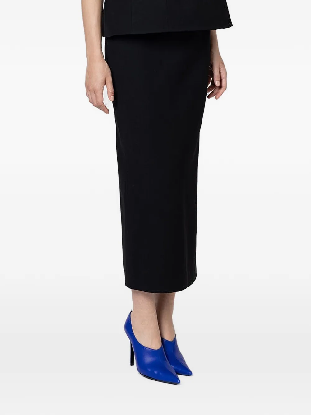 Roksanda Amel contrast-panel mid-length skirt - Nero
