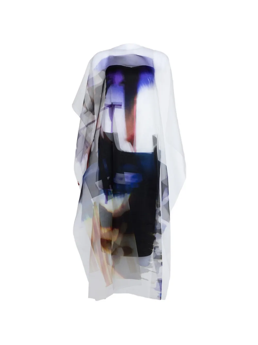 Roksanda Eren abstract-print layered midi dress - Bianco