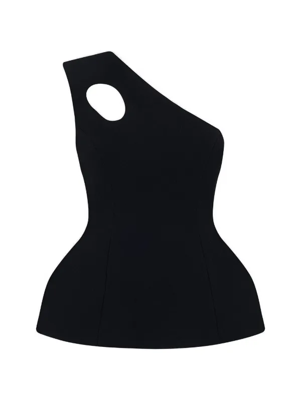 Roksanda Vala Cut-out Peplum Top in Black