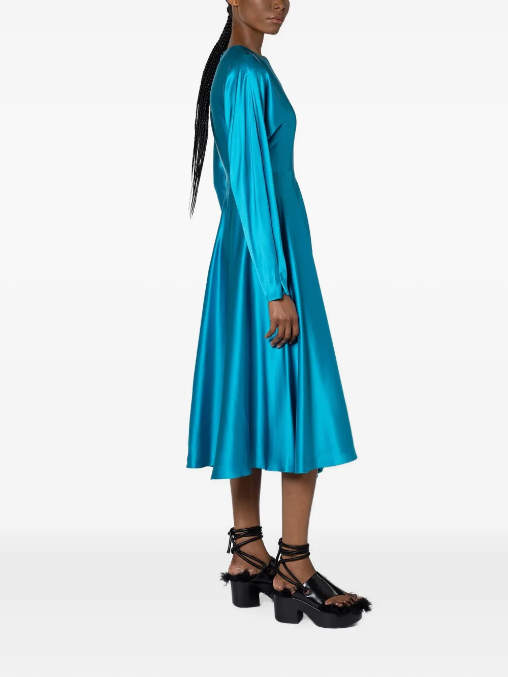 Roksanda Yelin midi-jurk met asymmetrische afwerking Blauw
