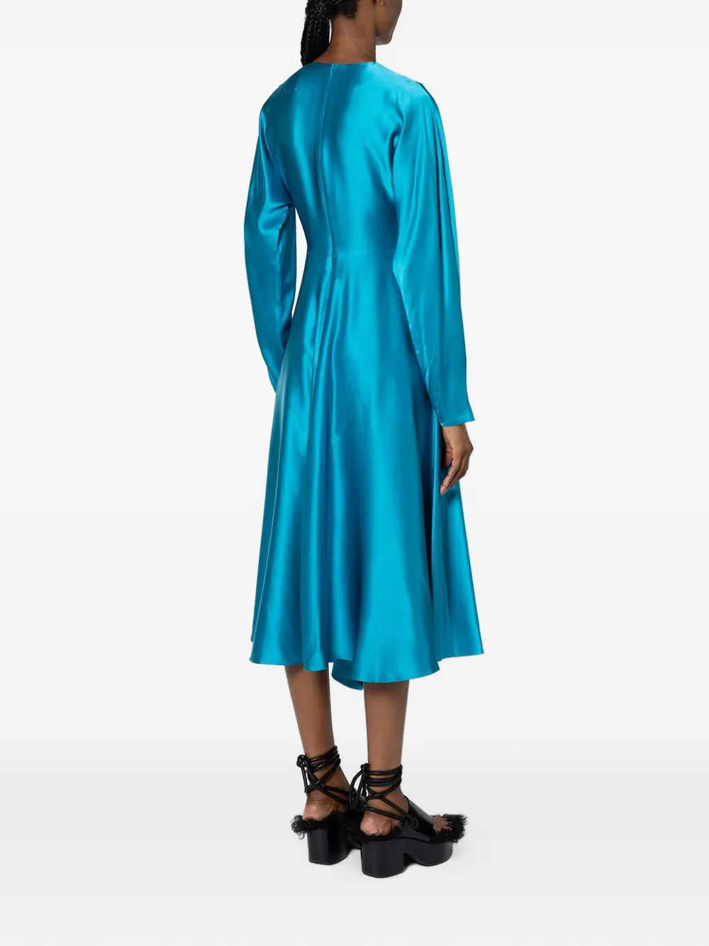 Roksanda Yelin midi-jurk met asymmetrische afwerking Blauw