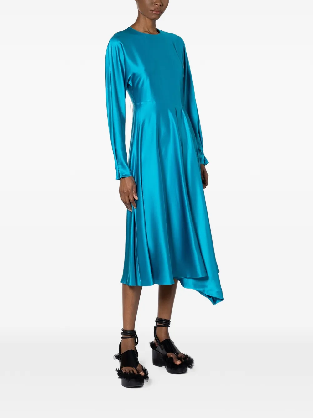 Roksanda Yelin midi-jurk met asymmetrische afwerking Blauw