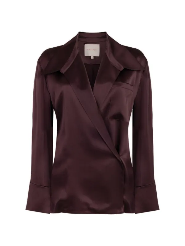 Roksanda Jana Silk-satin Top in Red