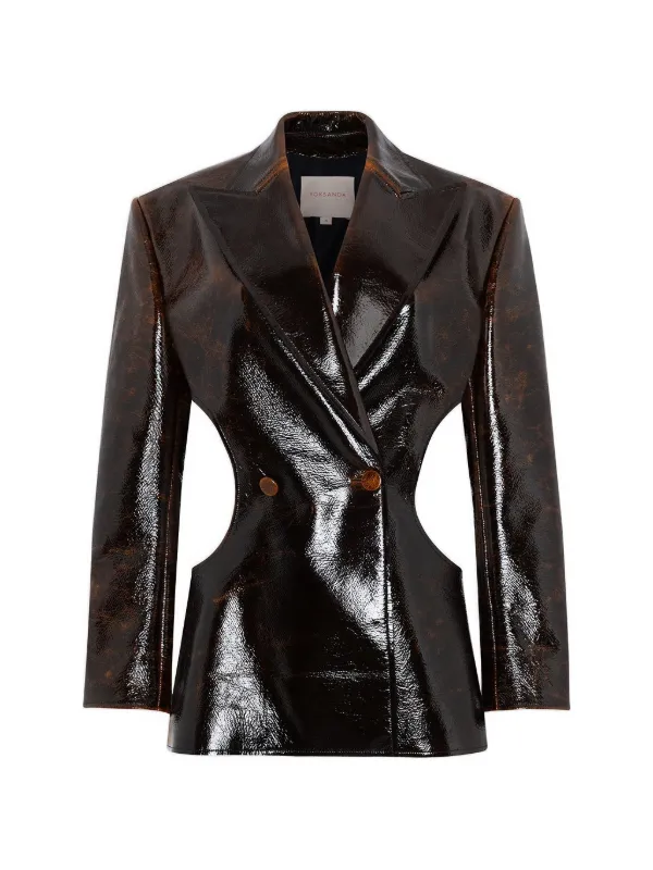Roksanda Aamina Cut-out Jacket in Brown