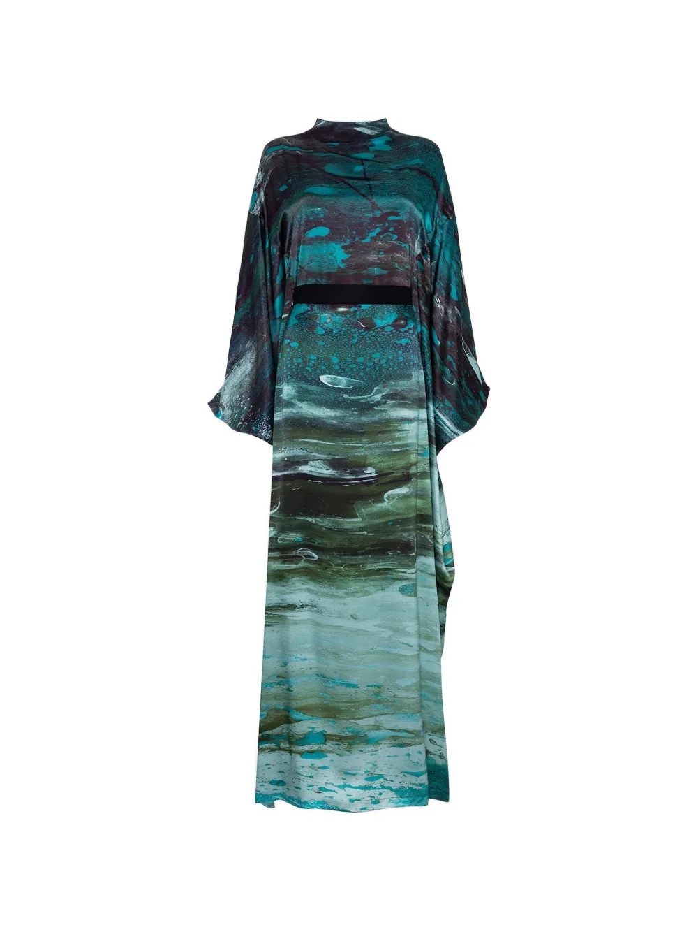 Roksanda Raziya abstract-print batwing-sleeve maxi dress - Grün