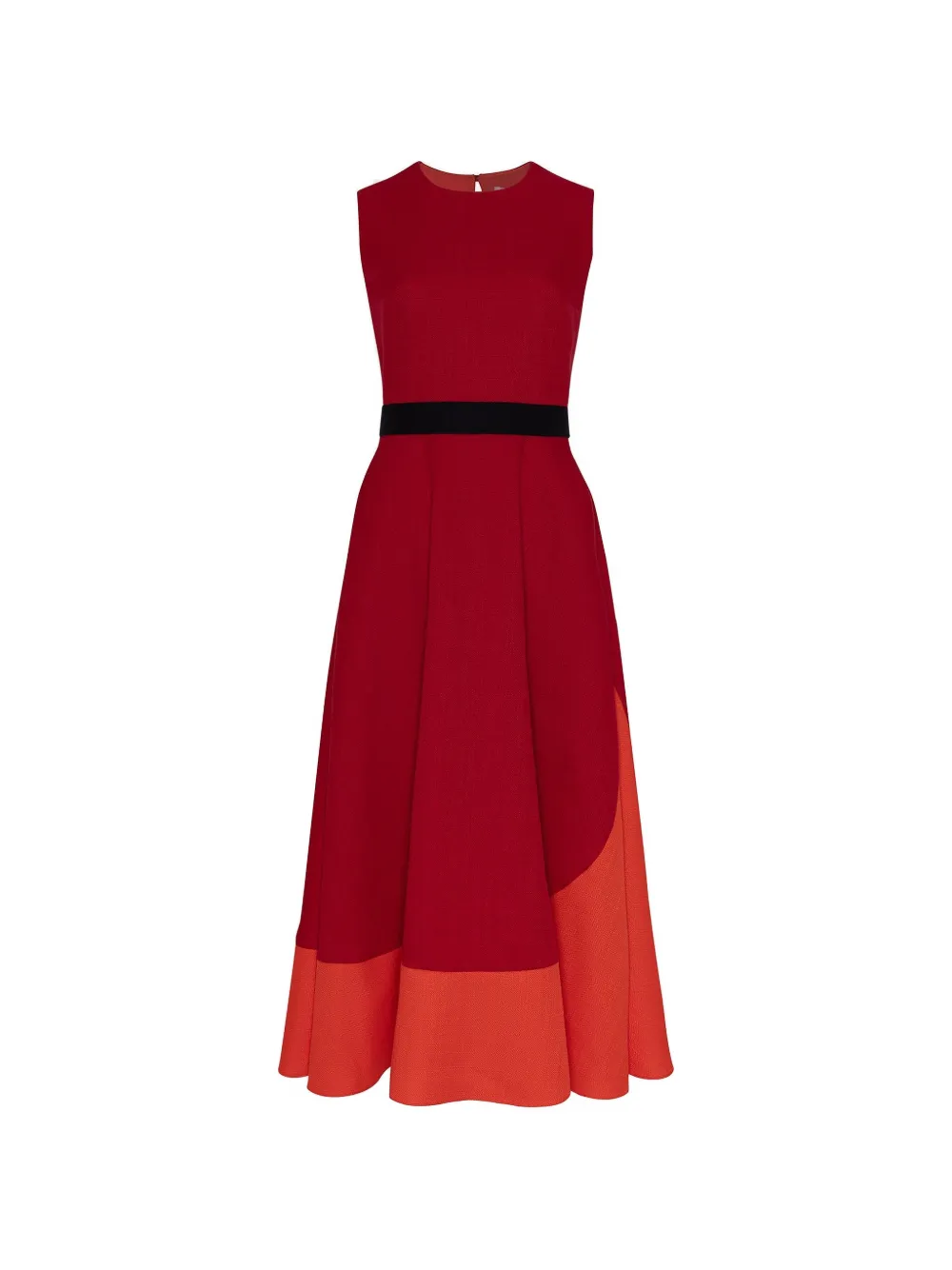 Roksanda Mire colour-block bow-detail midi dress - Rosso