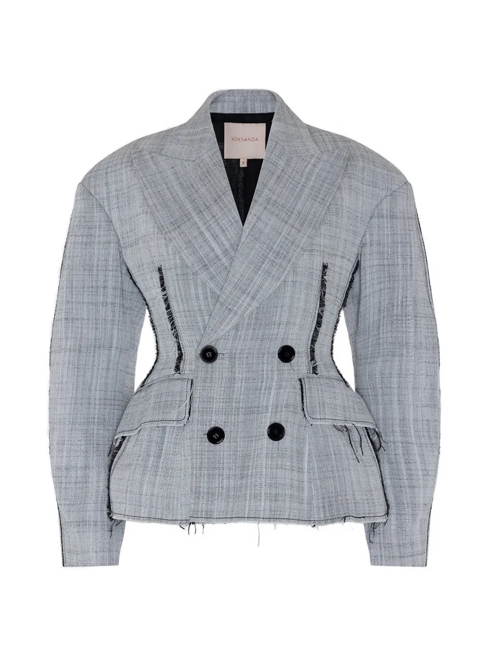 Roksanda Leor frayed peplum jacket - Grigio