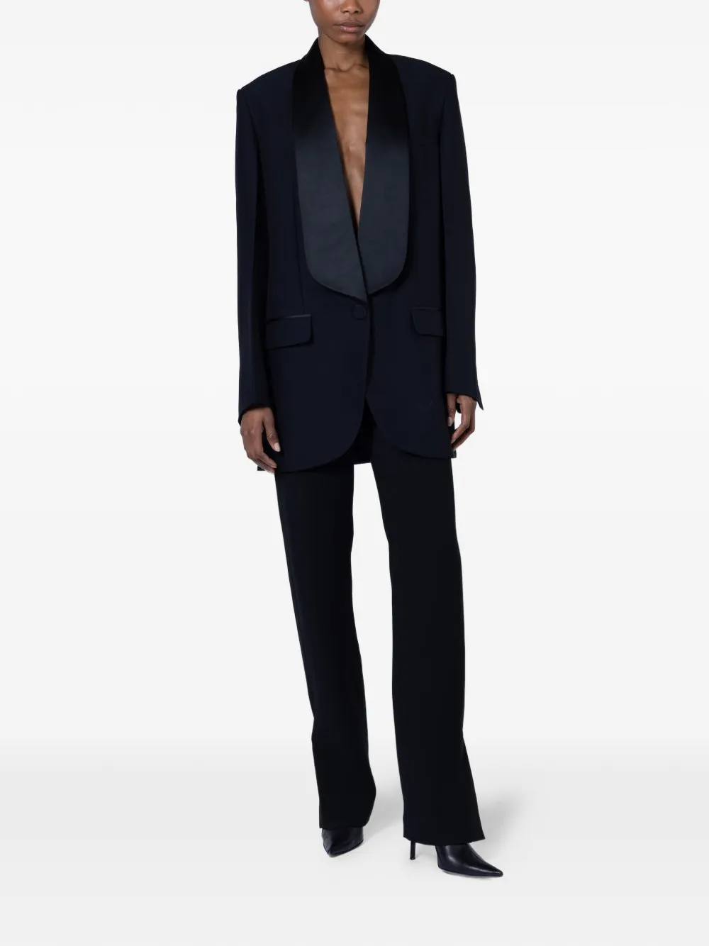 Roksanda Hidi Shawl-lapels Jacket in Black, view 2