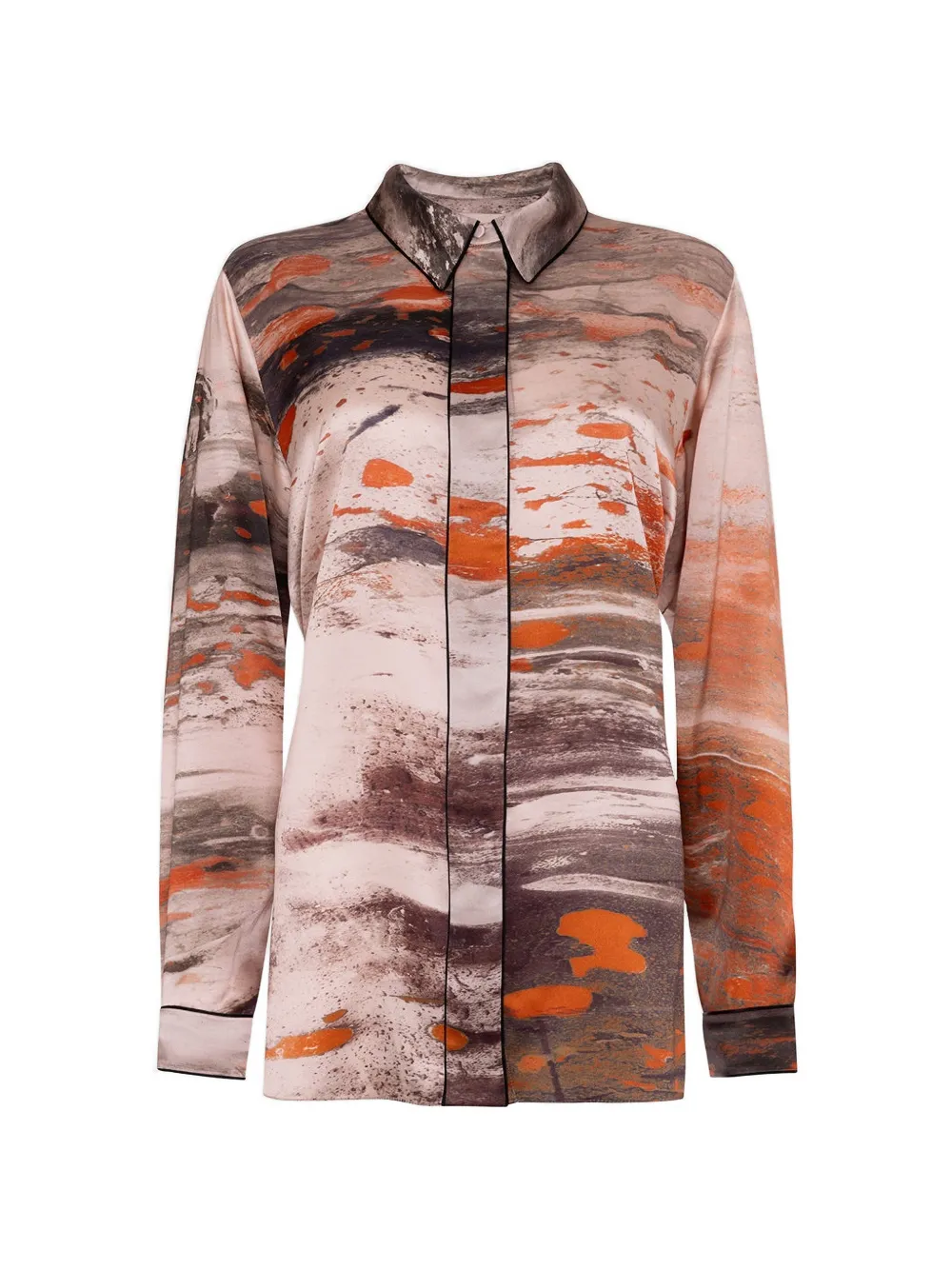 Roksanda Leonara Brush-print Shirt In Neutral