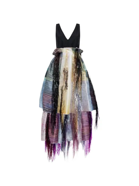 Roksanda Hanae fil-coupé patchwork maxi dress