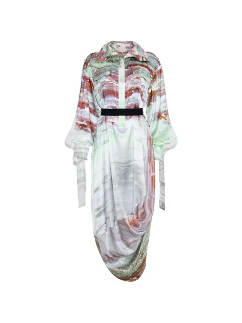 Roksanda Catalina abstract-print maxi draped dress