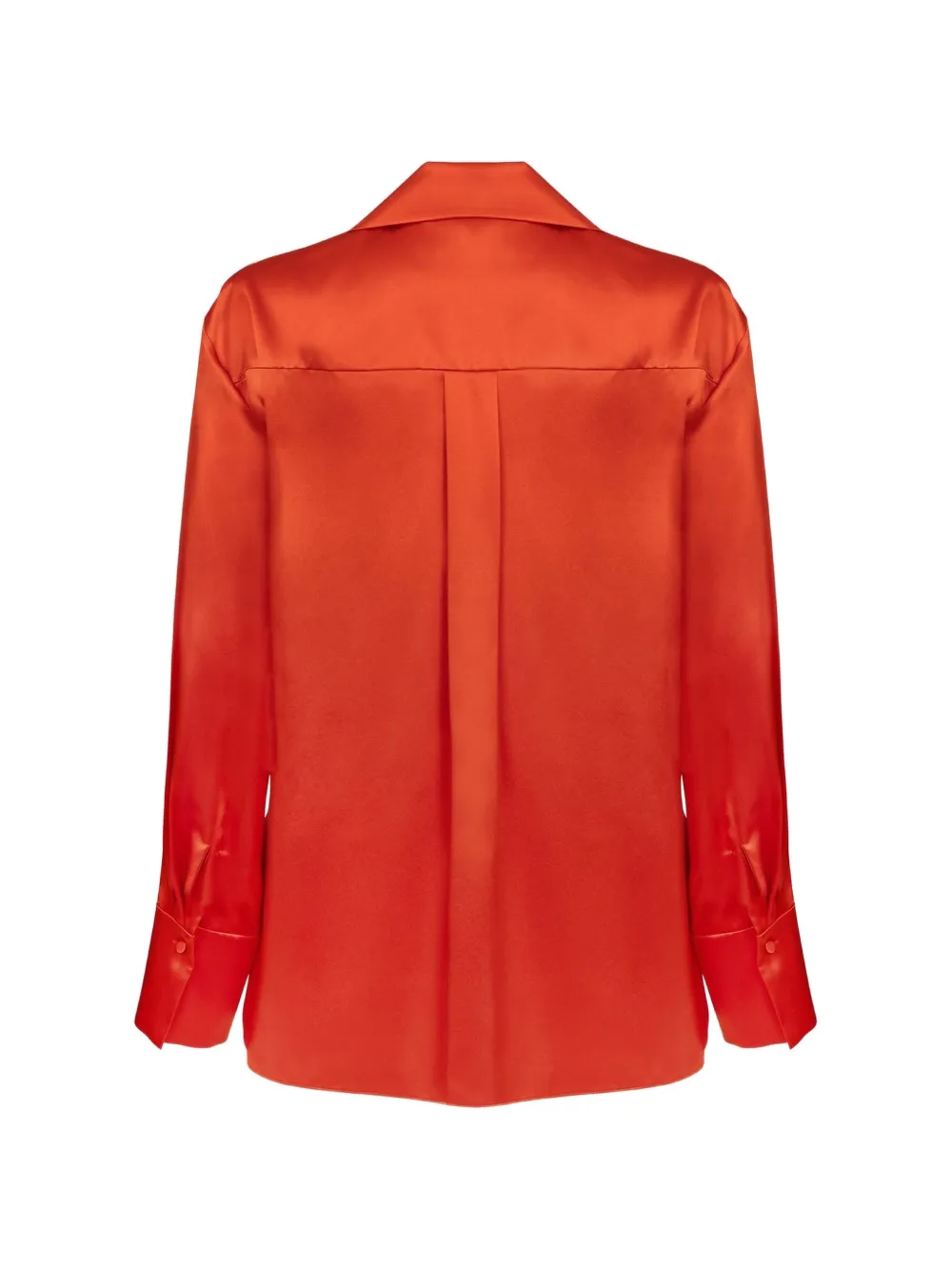 Roksanda Jana Wrap-style Satin-finish Blouse in Orange, view 5
