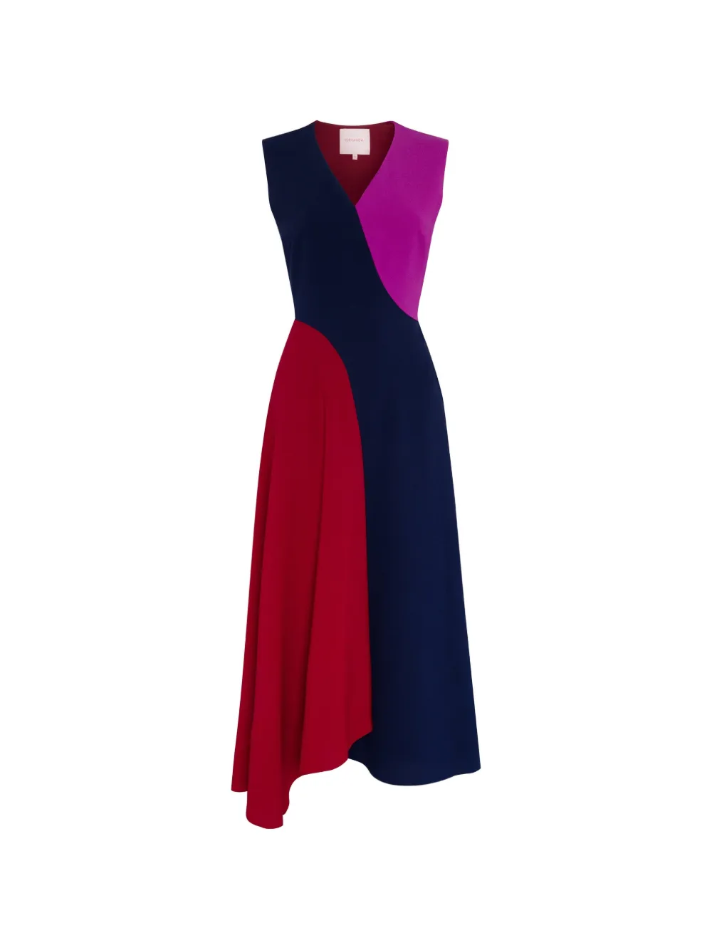 Roksanda Abito midi con design color-block Miral - Rosso