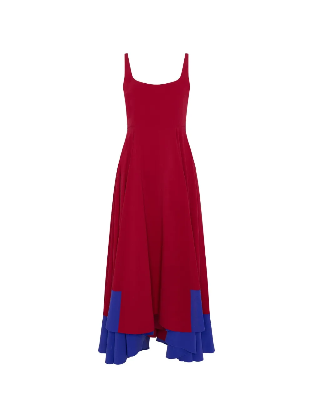 Roksanda Abito svasato Awn con design color-block - Rosso
