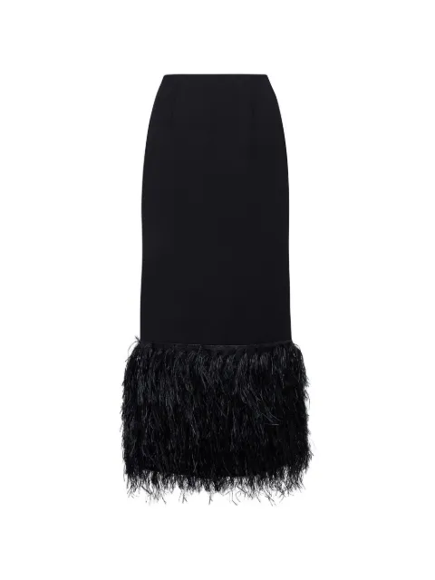 Roksanda Zari midi feather-trim skirt