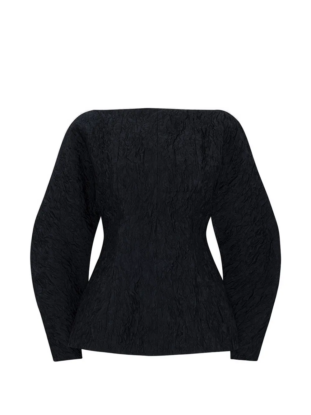 Roksanda Eni Crinkled-effect Long-sleeved Blouse In Black