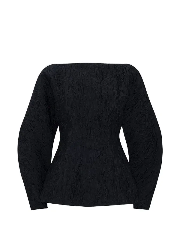 Roksanda Eni Crinkled-effect Long-sleeved Blouse in Black