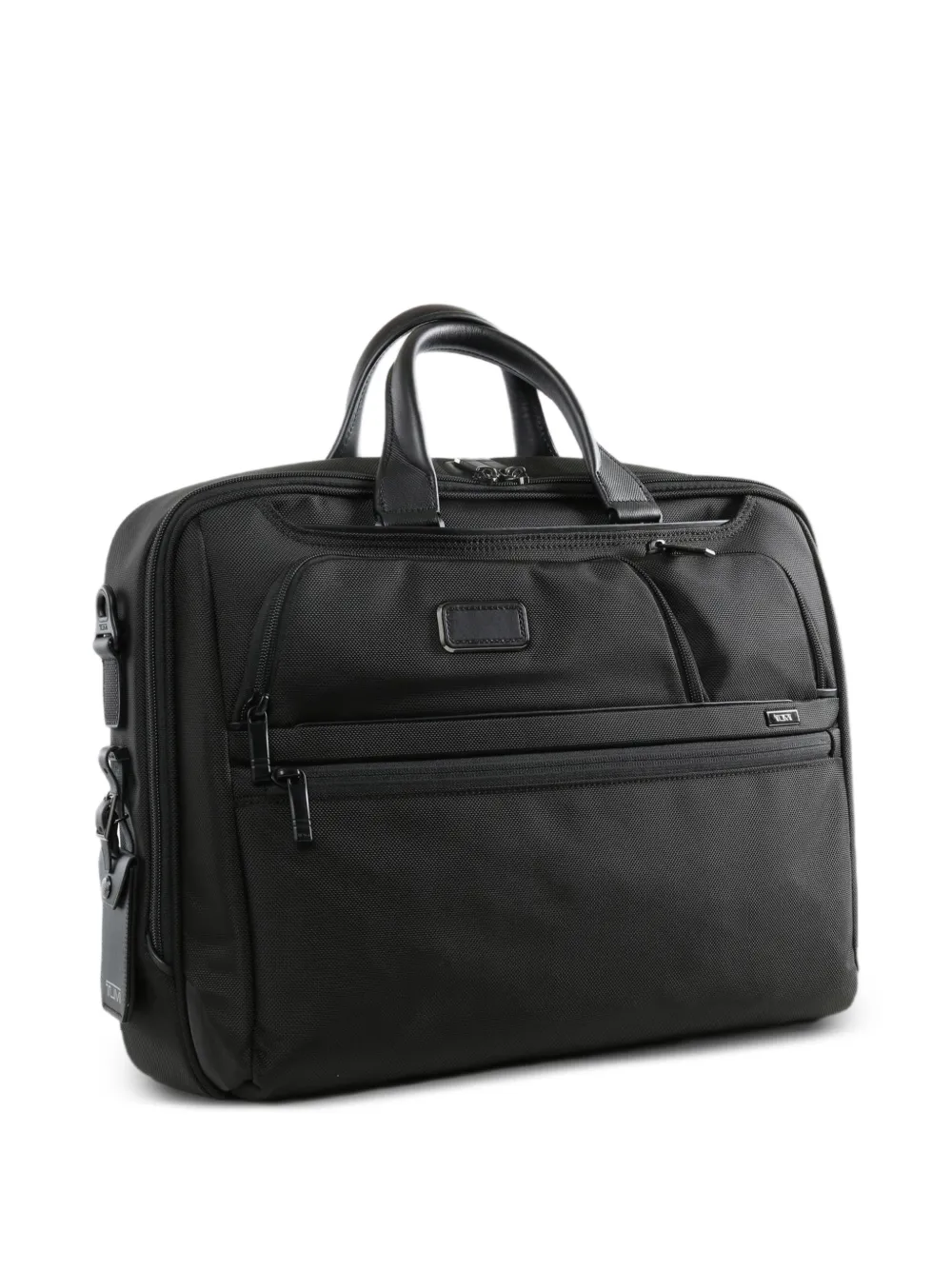 Tumi 17-inch laptoptas met ritssluiting en meerdere vakken Zwart