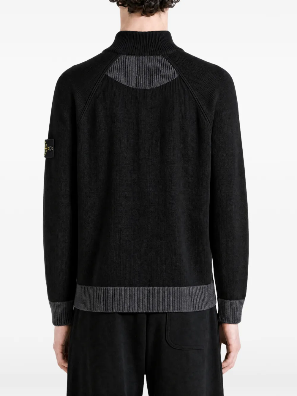 Stone Island Trui met logopatch Zwart