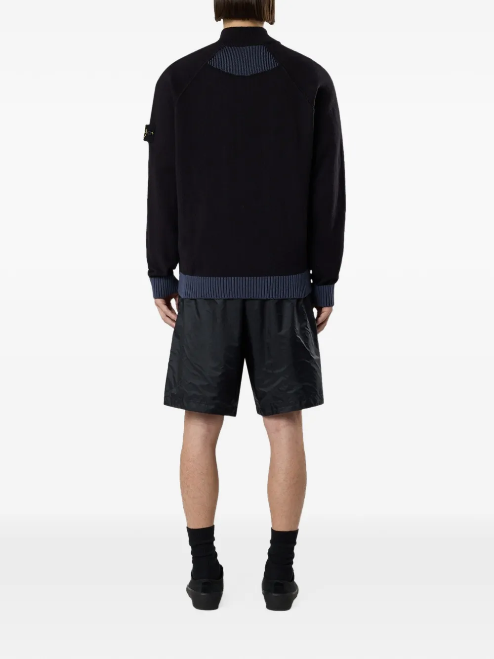 Stone Island Trui met logopatch Zwart