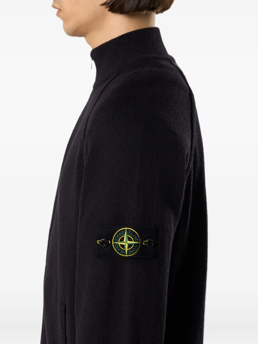 Stone Island Trui met logopatch Zwart