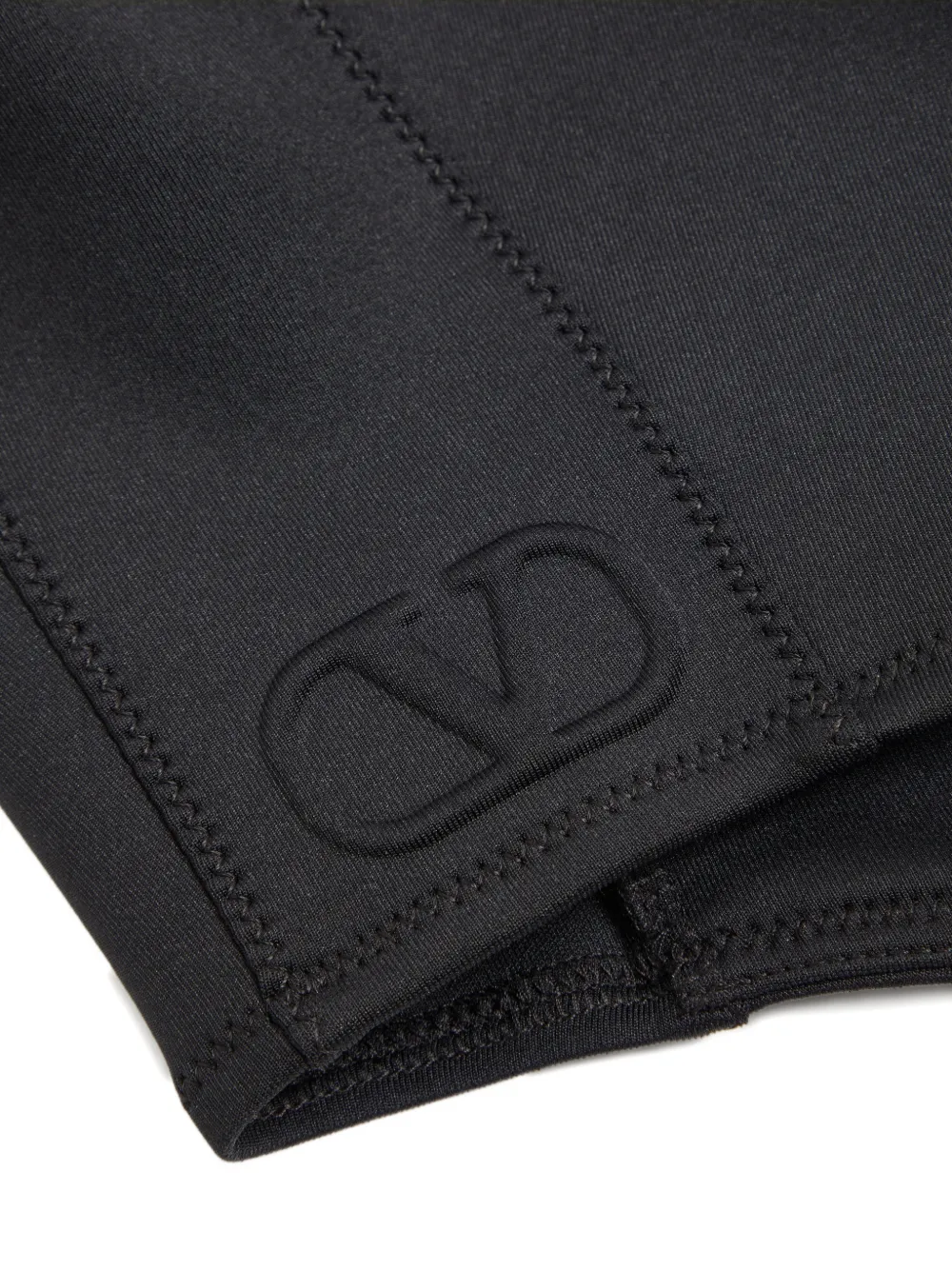 Valentino Garavani VLogo Signature jersey capuchon met rits Zwart