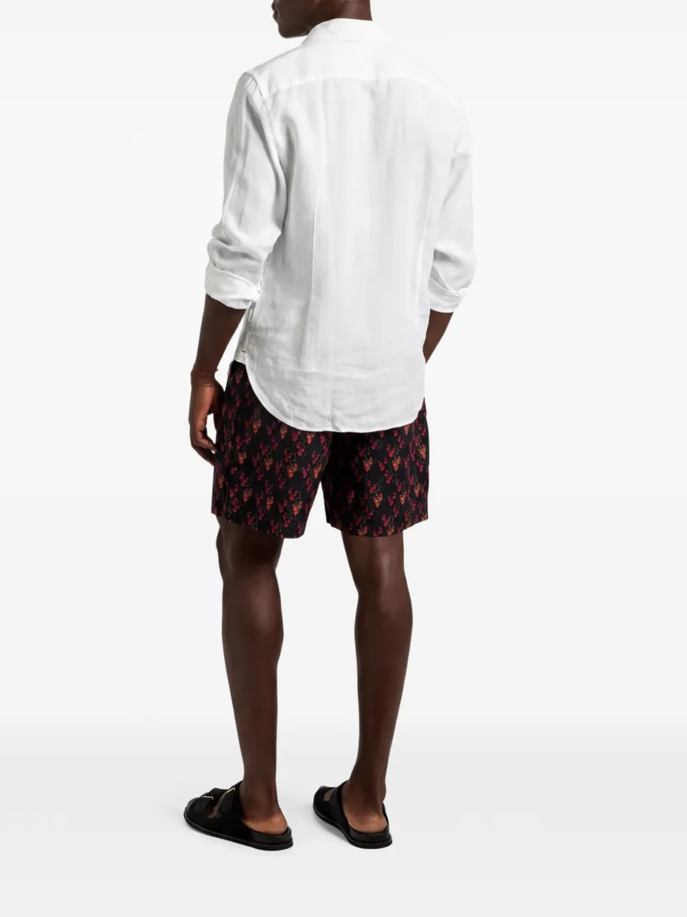 Orlebar Brown Devlin shorts met bloemenprint Zwart