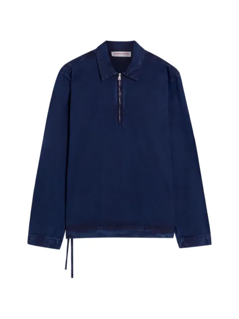 Orlebar Brown Oglio zip-up denim polo shirt