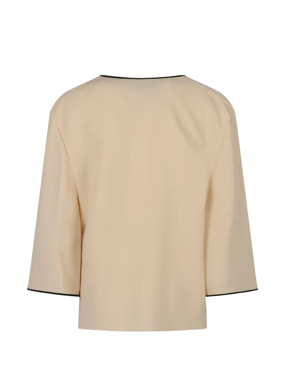 Valentino Garavani Blouse met contrasterende afwerking Beige