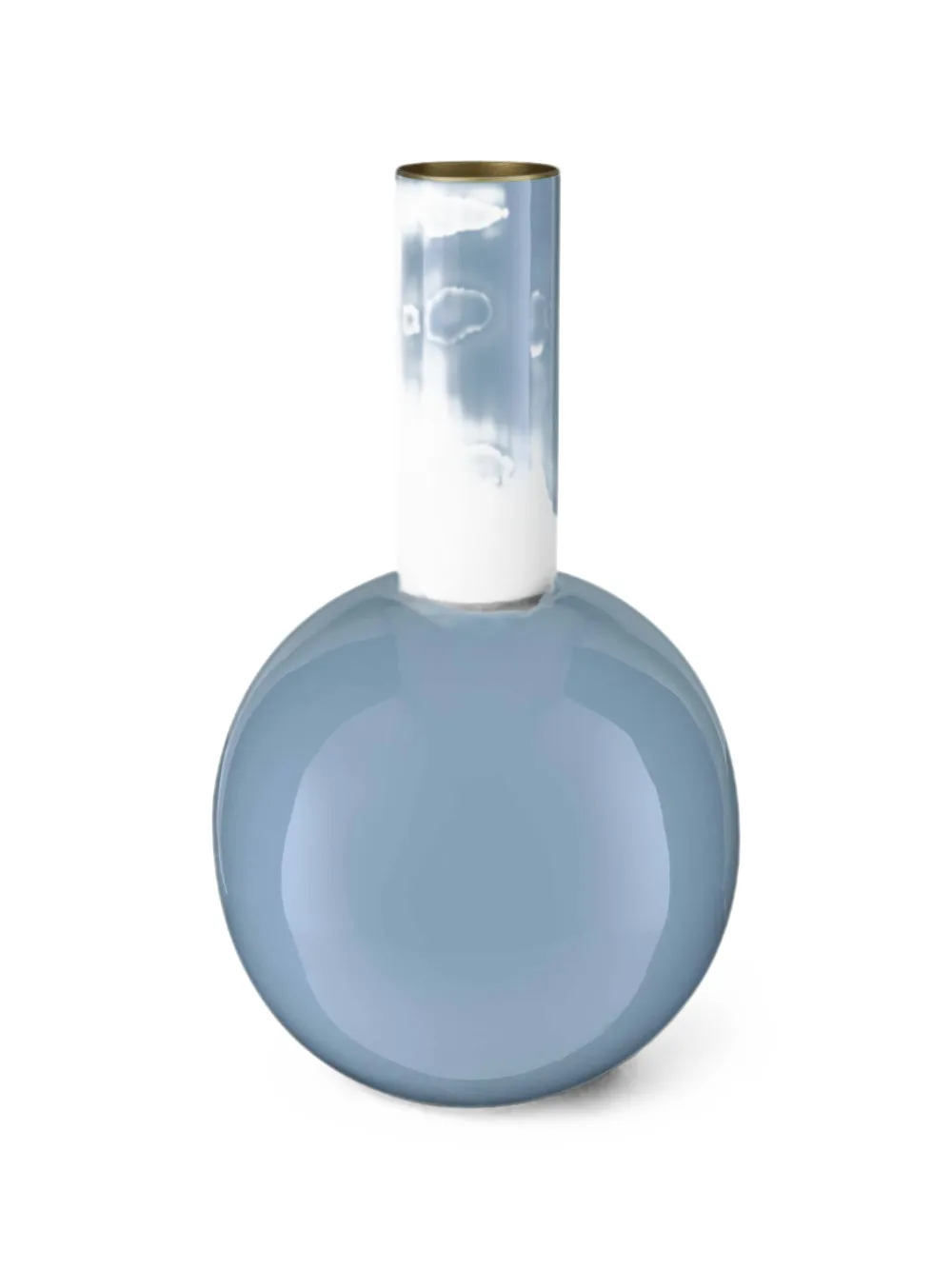 Pip Studio Glossy Round-base Vase In Blue