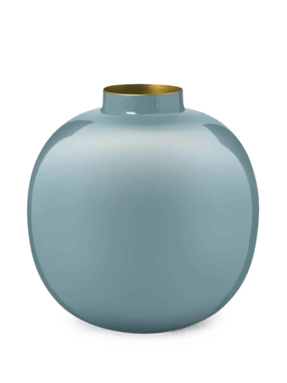 Pip Studio Spherical Metal Vase In Blue