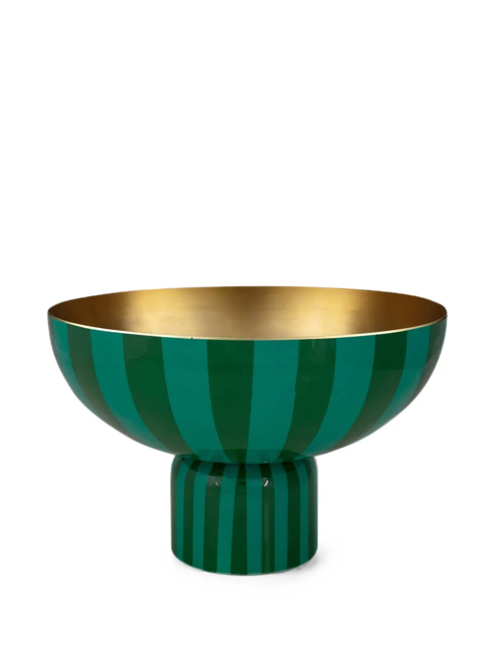 Pip Studio Striped High-pedestal Tray In Green