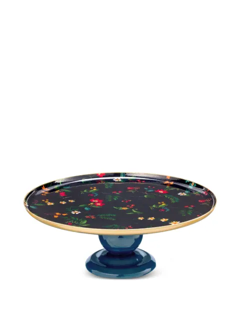 PIP STUDIO Berry Blues floral-print cake stand