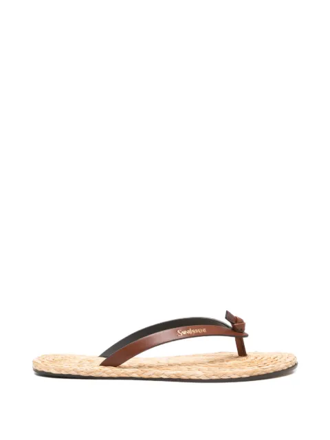 Saint Laurent woven-sole leather sandals