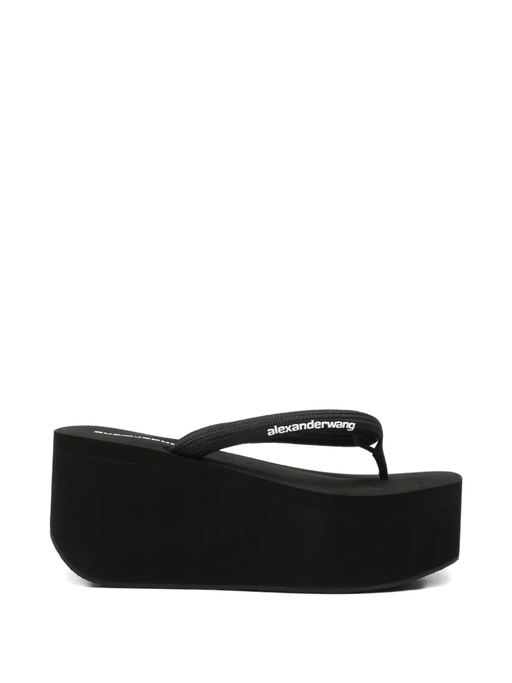 Alexander Wang logo-print platform sandals Zwart