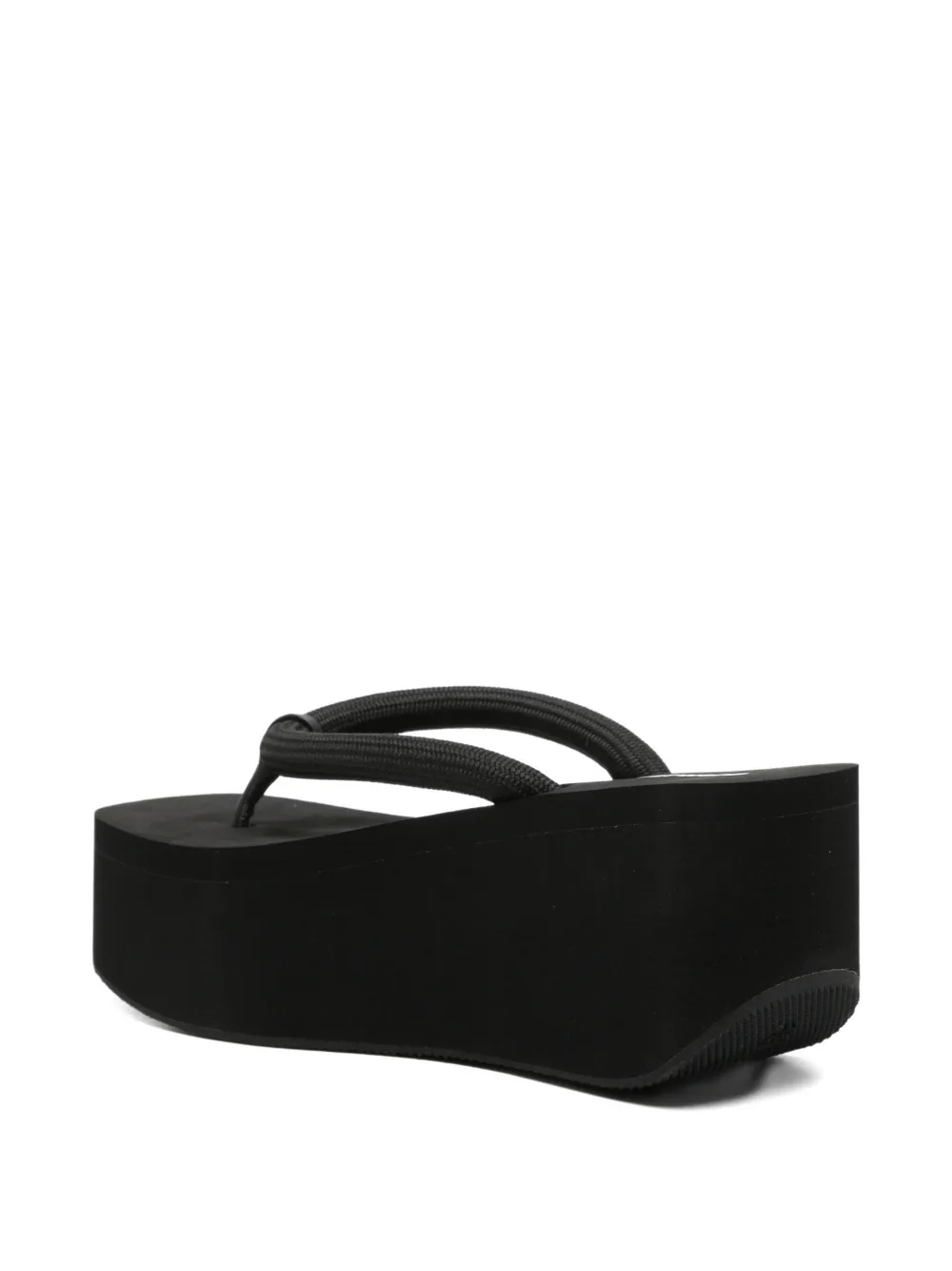 Alexander Wang logo-print platform sandals Zwart