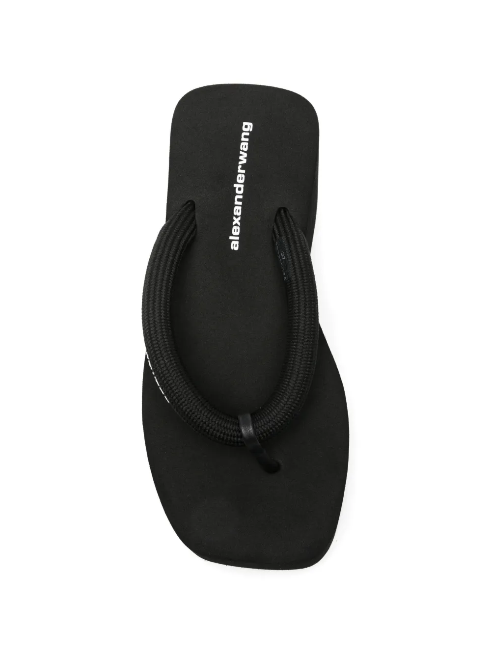 Alexander Wang logo-print platform sandals Zwart