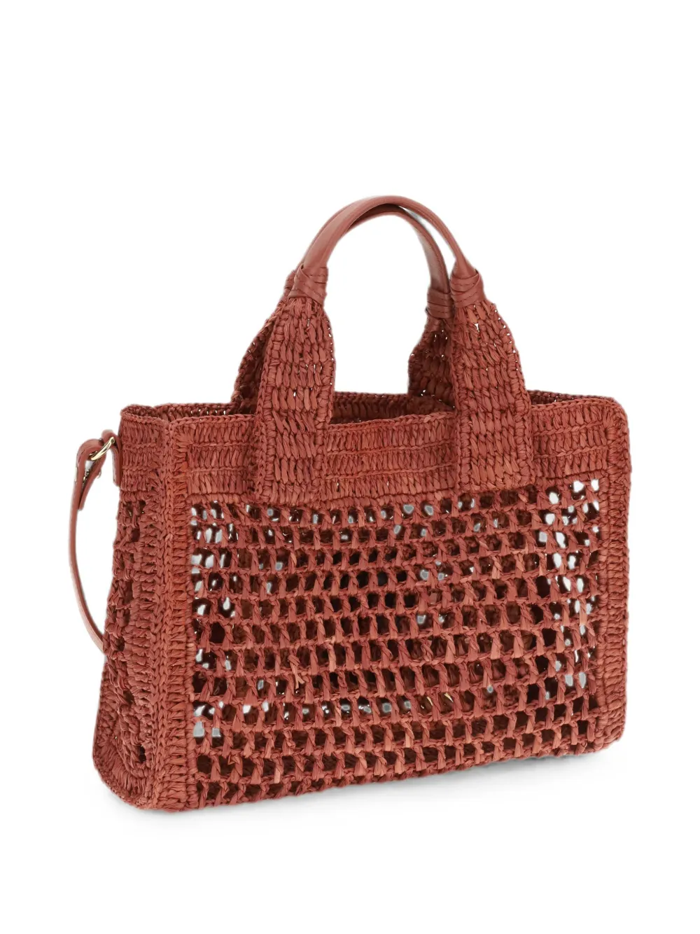  Chloé Small Summer Banana East-west Tote Bag - Marrone 