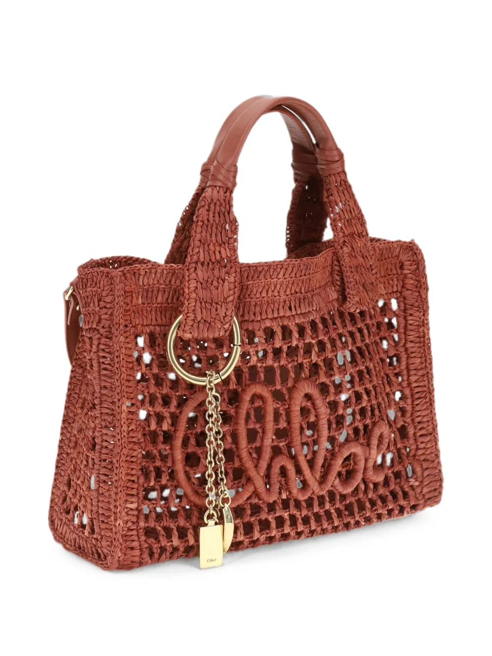  Chloé Small Summer Banana East-west Tote Bag - Marrone 